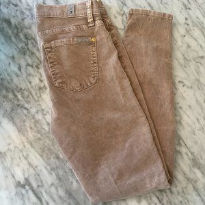 7 for All Mankind Light Pink Corduroy Pants - Size 26